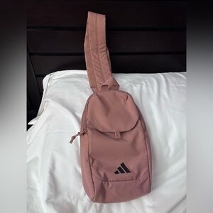 Adidas Essentials 3 Sling Crossbody Bag. Color: Warm Clay Pink